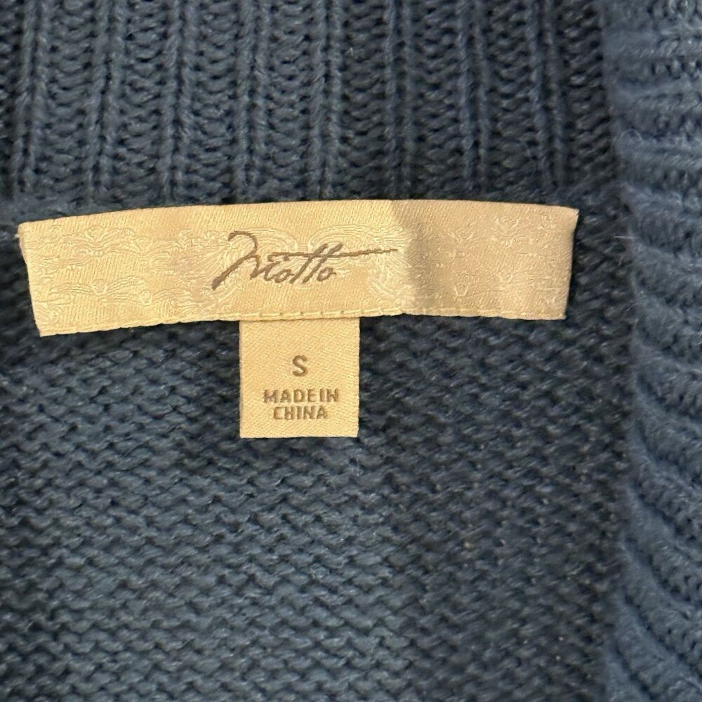 Women’s Motto Blue Shawl Collar Cardigan Sweater Size S Acrylic Wool - Picture 9 of 16